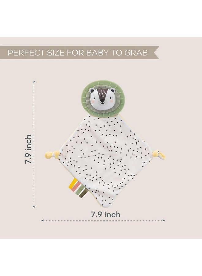 Taf Toys Black & White Soft Security Blanket With Mane Teether Baby Lovey Unisex Lovie Baby Gifts For Newborn Boys And Girls Snuggle Toy Newborn Stuffed Animal Lion 16 Inch  - Image 5