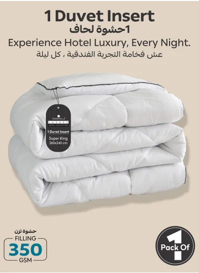 Donetella Comforter Duvet Insert –Size 240x260 cm – All Season Quilt with 350 GSM Soft Luxury Down Alternative Filling – Diamond Quilted for Double Bed