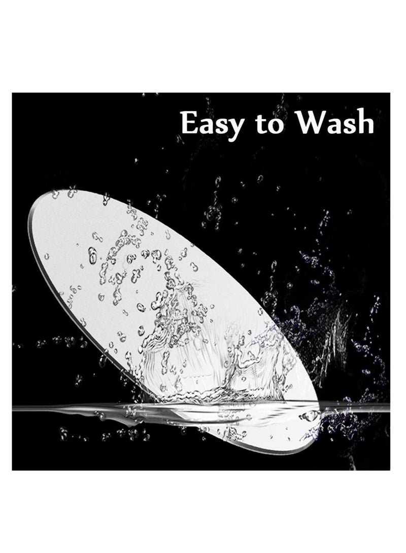 Captaintech 2 Pack Aluminum Mouse Pad, 7.8Inch Smooth Magic Ultra Thin Round Double Side Mouse Mat for Fast and Accurate Control(Silver, Black) - Image 3