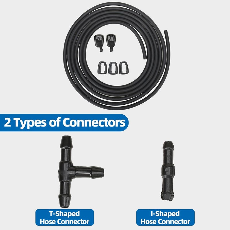 MITZONE Windshield Washer Nozzle Kit Compatible with 2005-2017 Jeep Grand Cherokee Replace 55079049AA Hardness boosted processed substance - Image 5