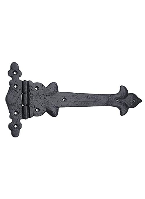 Adonai Hardware Adonai Hardware Adonijah Antique Cast Iron Strap T Hinge 12 X 2 Pack Matte Black for Barn Doors Gates Shutters Garages Wooden Box Fences Sheds Furniture Chest and Trunks  - Image 3