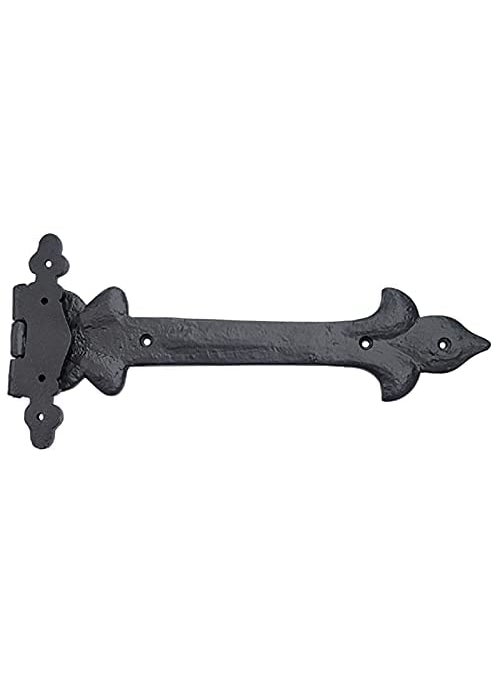 Adonai Hardware Adonai Hardware Adonijah Antique Cast Iron Strap T Hinge 12 X 2 Pack Matte Black for Barn Doors Gates Shutters Garages Wooden Box Fences Sheds Furniture Chest and Trunks  - Image 5