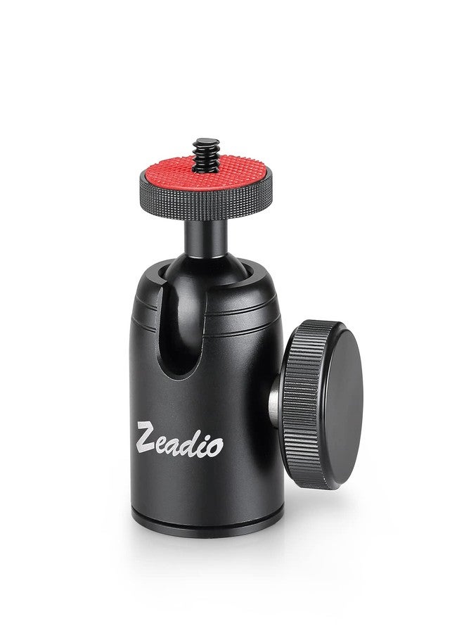 Zeadio Mini Ball Head, with 1/4'' & 3/8'' Screw Mount for DSLR, Camcorder & More - Image 1