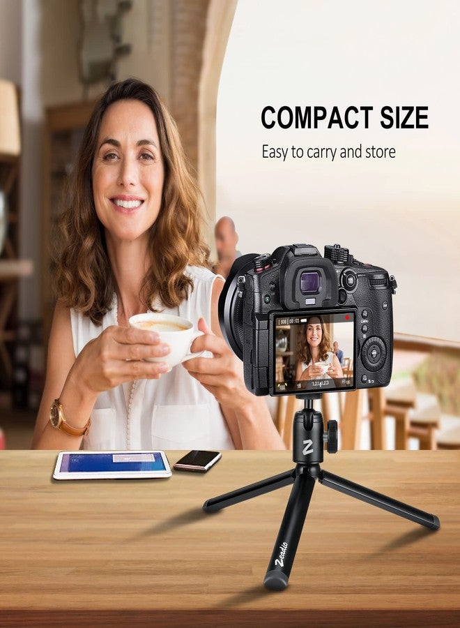Zeadio Mini Ball Head, with 1/4'' & 3/8'' Screw Mount for DSLR, Camcorder & More - Image 3