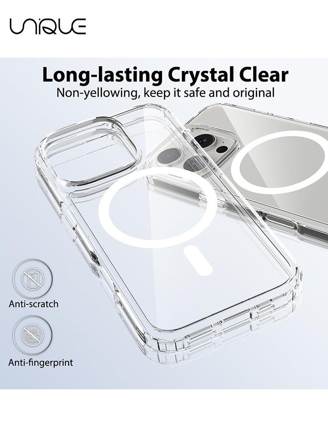 Unique Compatible with iPhone 16 Pro Max Case, MagSafe Compatible Case, Shockproof Protection, Strong Magnetic Slim Phone Cover for iPhone 16 Pro Max (Clear) - Image 2