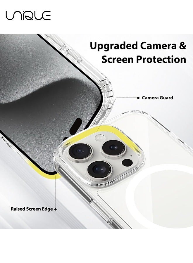 Unique Compatible with iPhone 16 Pro Max Case, MagSafe Compatible Case, Shockproof Protection, Strong Magnetic Slim Phone Cover for iPhone 16 Pro Max (Clear) - Image 4