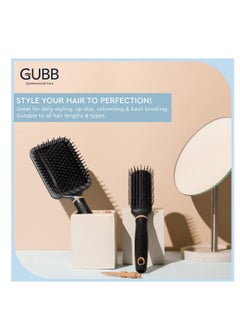 GUBB GUBB Styling Brush For Men & Women - Great for up-dos |Optimal for daily styling |Makes hair smooth and manageable |Durable and Sturdy - Flat Hair Brush With Pin For Hair Styling - Elite Range  - Image 2