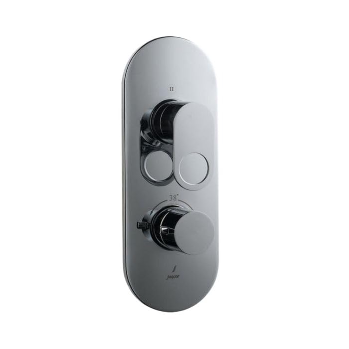 JAQUAR ORNAMIX Prime Series Normal Flow Concealed Fitting 3 Way Diverter (Chrome), ORP-CHR-10683KPM | Compatible in-Wall Part ALD-683 is Sold Separately | Wall Mounted, Knob Selector No Button - Image 1