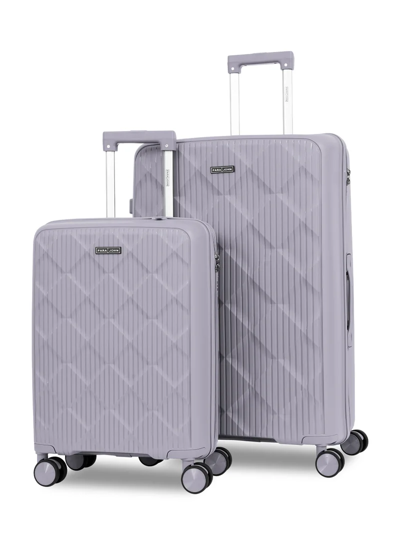 PARAJOHN Parajohn CarryX Series Set of 2 Luggage| Small 10KG & Large 30KG Polypropylene 8 Wheel Trolley Hardsided Travel Suitcase