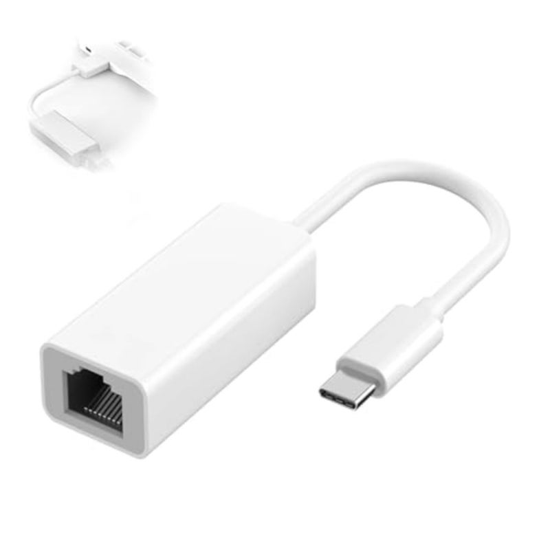 USB C to Ethernet Adapter, Driver Free Type C to RJ45 Network LAN Converter, Compatible with Macbook/Surface/Laptop/iPhone/iPad, Supports 100Mbps High Speed, Plug and Play - Image 1