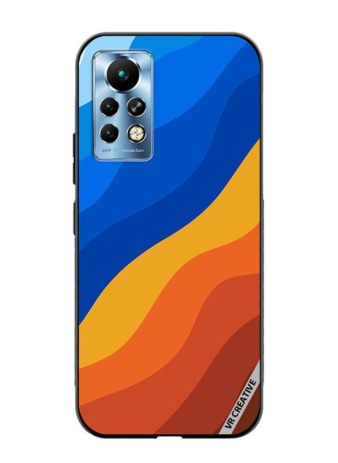 VR CREATIVE Protective Case Cover For Infinix Note 11 Pro Waves Design Multicolour  - Image 1