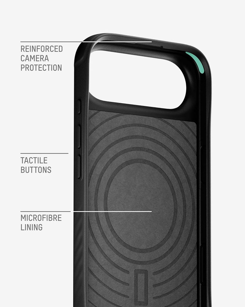 Mous iPhone 17 Air Wood Case Black Compatible with MagSafe (Camera Control Cover), Shockproof, Full Camera Protection, Scratch-Resistant Back - Image 3