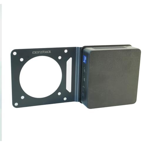 Monzlteck VESA Mount Adapter Plate for Mac mini M4 & NUC – Universal Extension Bracket for Mini PCs, Fits 75x75mm & 100x100mm VESA Monitor Arms, Securely Mount Small Computers Behind Display - Image 3