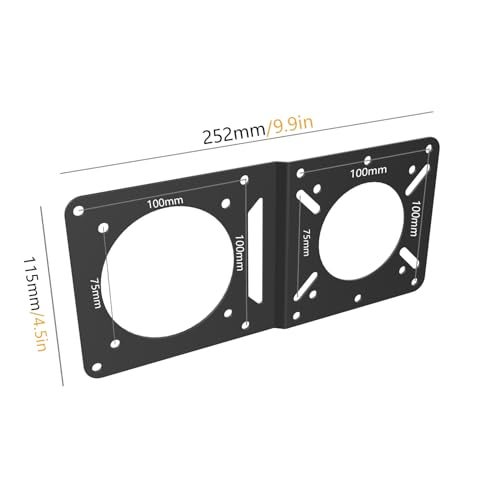 Monzlteck VESA Mount Adapter Plate for Mac mini M4 & NUC – Universal Extension Bracket for Mini PCs, Fits 75x75mm & 100x100mm VESA Monitor Arms, Securely Mount Small Computers Behind Display - Image 2