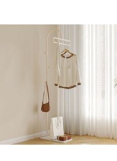 D&L Ultimate Space Saver White Arch Coat Rack 175Cm Heavy Duty Multi-Functional Clothes Hanger Stand For Stylish Homes & Hotels Half-Round Design Durable Metal Sleek Organization  - Image 1