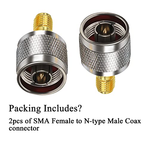 TUOLNK SMA Female to N Male Connector N-Type Male Plug to SMA Female Jack RF Coax Adapter for Wi-Fi Antenna Extension Cable 2pcs - Image 5