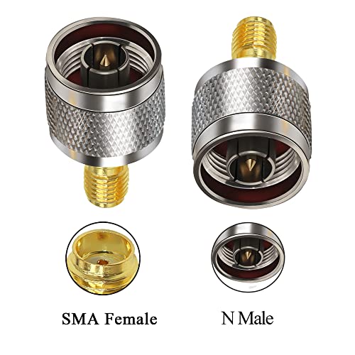 TUOLNK SMA Female to N Male Connector N-Type Male Plug to SMA Female Jack RF Coax Adapter for Wi-Fi Antenna Extension Cable 2pcs - Image 3