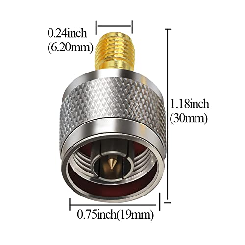 TUOLNK SMA Female to N Male Connector N-Type Male Plug to SMA Female Jack RF Coax Adapter for Wi-Fi Antenna Extension Cable 2pcs - Image 2