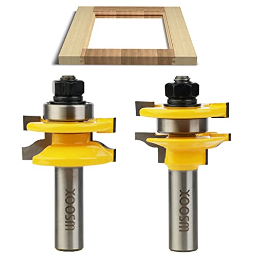 WSOOX 1/2 Inch Shank Router Bit Set, Round Over Raised Panel Cabinet Door Ogee Rail and Stile Router Bits, Woodworking Wood Cutter, Groove Tongue Milling Tool for Woodworking - Image 4