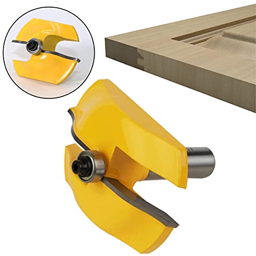 WSOOX 1/2 Inch Shank Router Bit Set, Round Over Raised Panel Cabinet Door Ogee Rail and Stile Router Bits, Woodworking Wood Cutter, Groove Tongue Milling Tool for Woodworking - Image 5