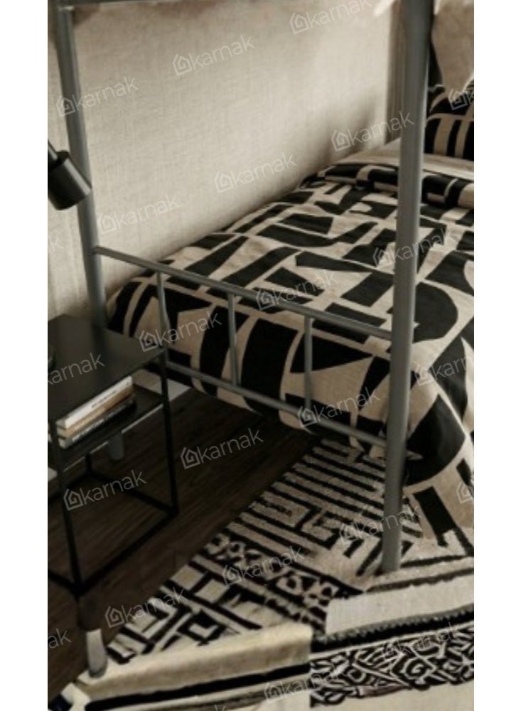 Karnak Koffler Heavy Duty Steel Bunk Bed 90 x 190 cm Double Deck Bed Frame for Home & Shared Spaces (Grey) - Image 3
