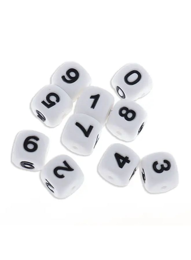 Rumix 33pcs Mixed Color Silicone Alphabet Square Letter Beads For Bracelet Necklace Keychain DIY Craft Making Anti Loss Pendant Graduation Gift Bag Ornament - Image 4