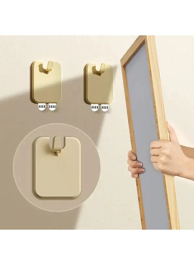 White 5pcs Strong Adhesive Photo Frame Hanger No Drill Mounting Picture Hook - Image 2