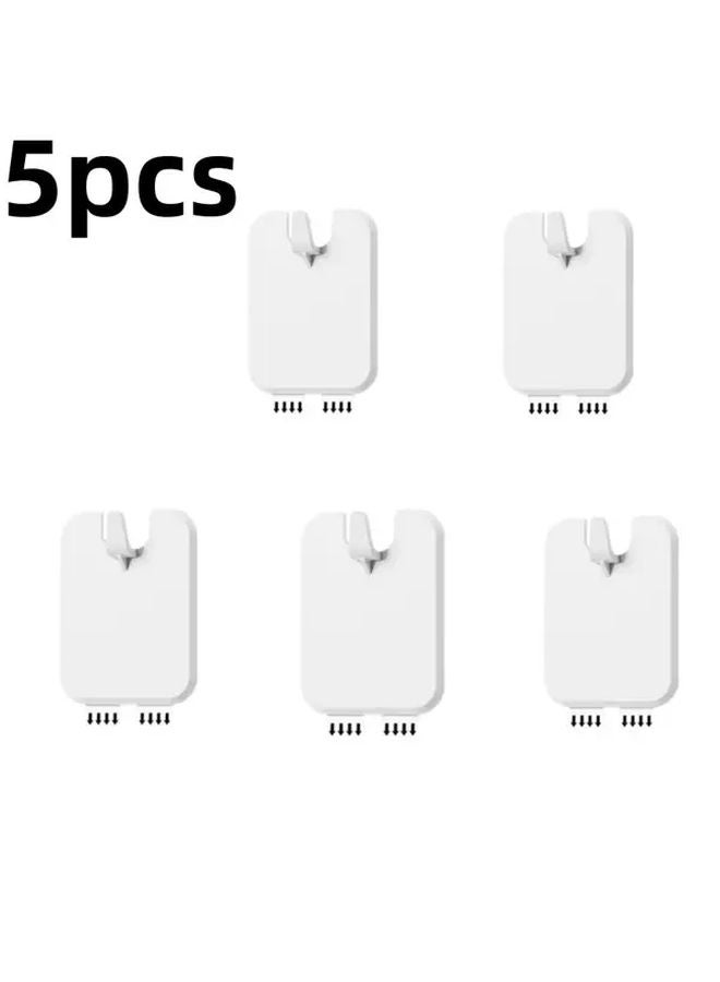 White 5pcs Strong Adhesive Photo Frame Hanger No Drill Mounting Picture Hook - Image 1