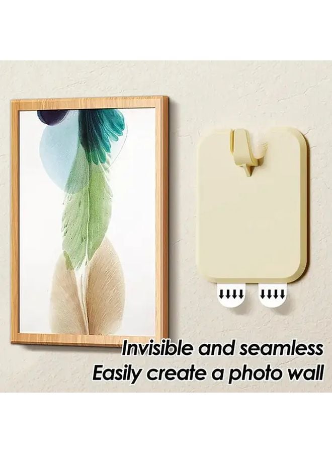 White 5pcs Strong Adhesive Photo Frame Hanger No Drill Mounting Picture Hook - Image 5