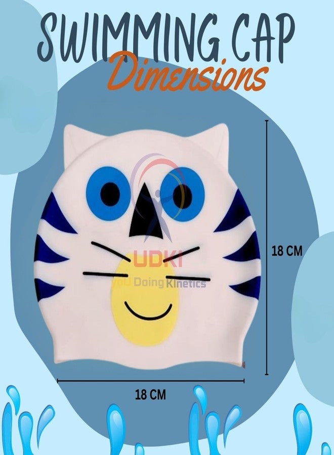 UDKI Cat Design Swimming Cap for Kids - Durable, Comfortable, and Ideal for Boosting Swimming Skills & Confidence in The Water (34) - Image 2