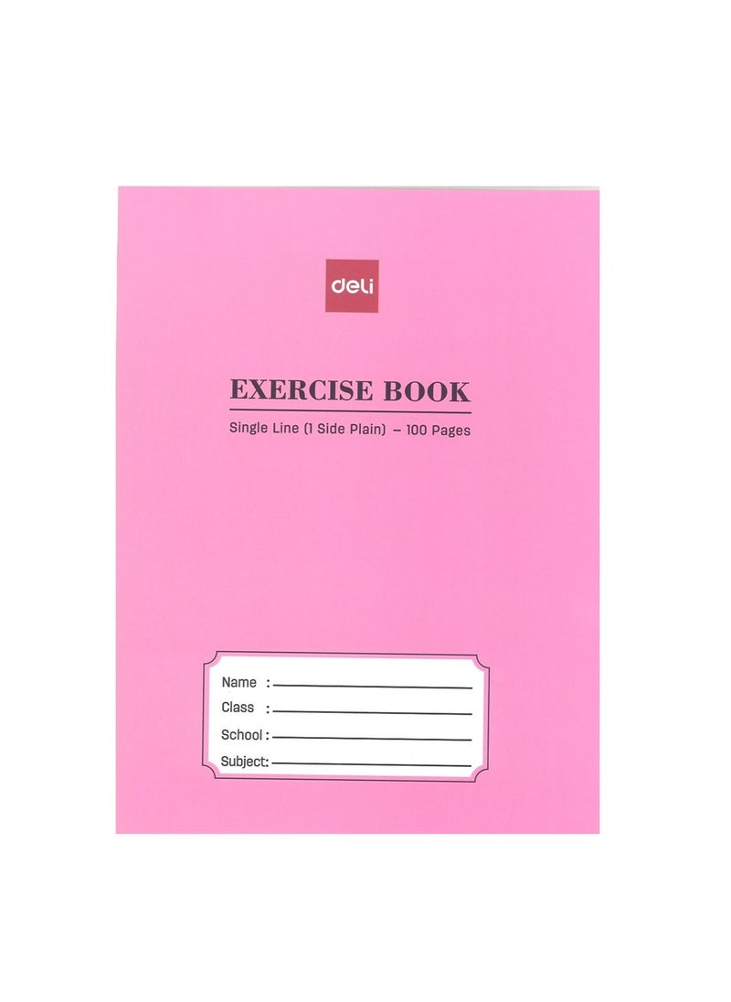 Deli 6-Piece Single Line Notebook With One Side Plain 100 Pages  - Image 2