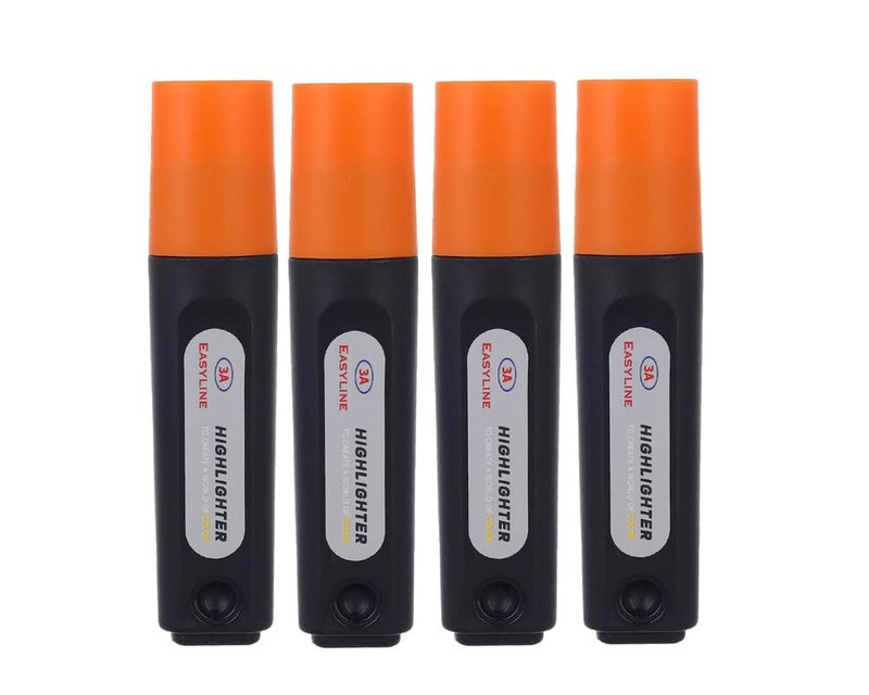 3A 705-3 Highlighter Set Of 4 Pieces - Orange