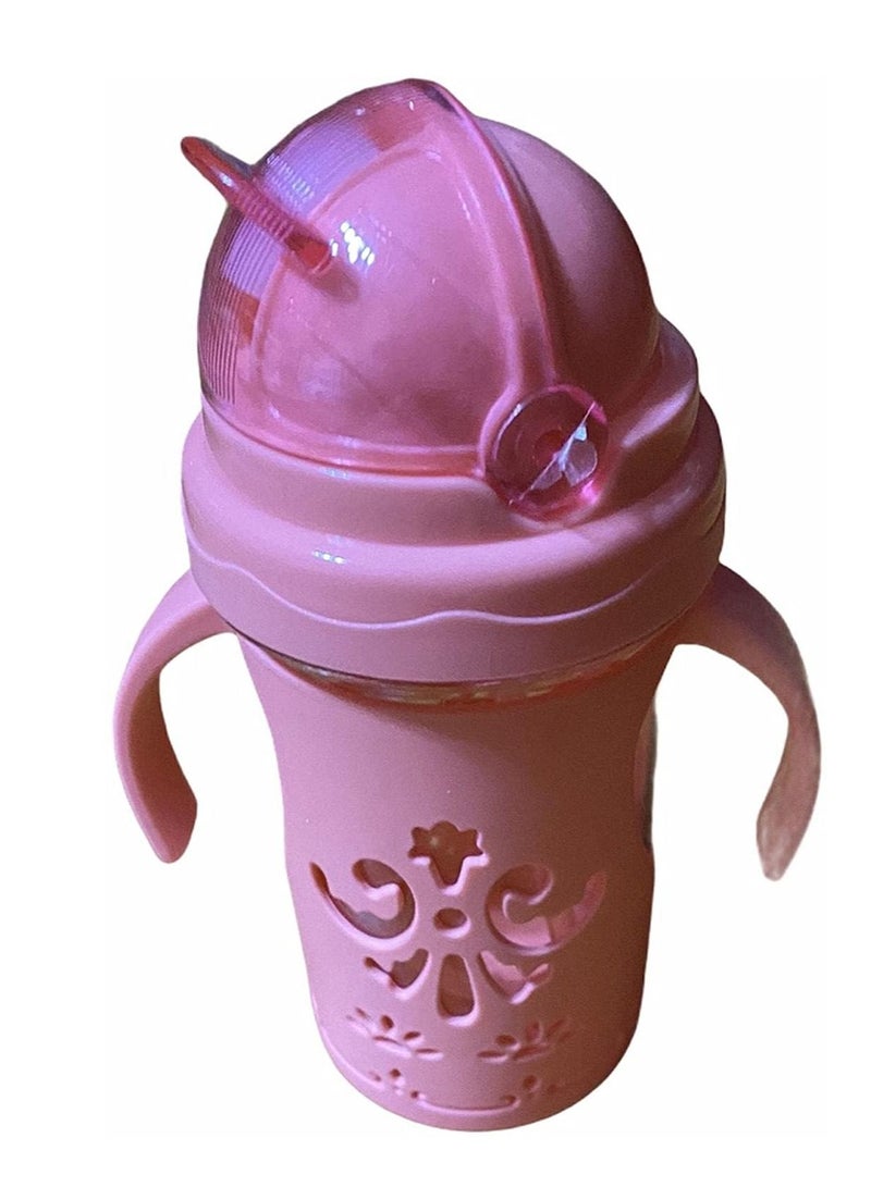 Baby Cup with Straw, cover and Handles-random color  - Image 5