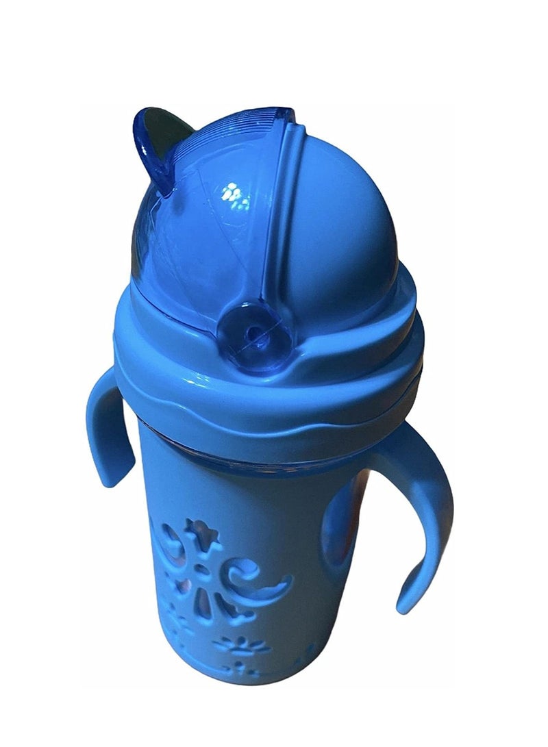 Baby Cup with Straw, cover and Handles-random color  - Image 2