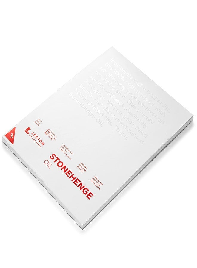 Stonehenge Oil 320g 9x12 White Pad, 12 Sheets - Image 2