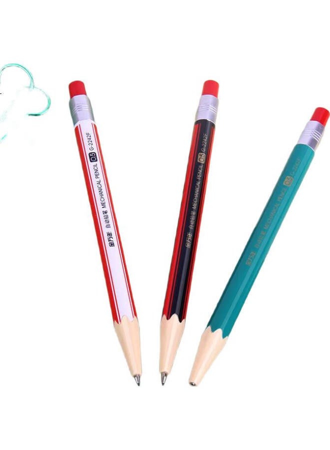 GENVANA Jinwanian 0.5Mm Cartoon Pattern Mechanical Pencil, 3 Pencils + 3 Lead Refills, G-2242 (1 Bag) - Image 3