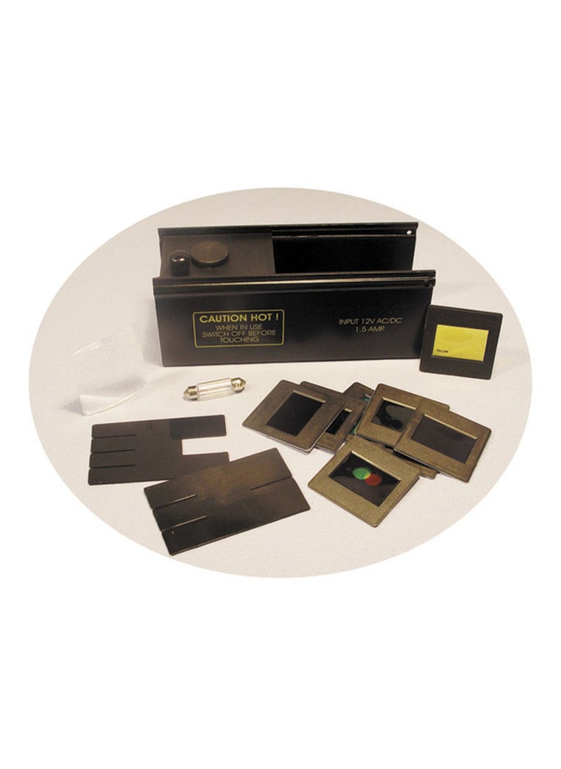 King Mariot Raybox with Accessories | Optical Experiment Kit | Includes Plano-Convex Lens, Slit Masks, Colored Filters | Ideal for Physics Experiments and Light Studies 