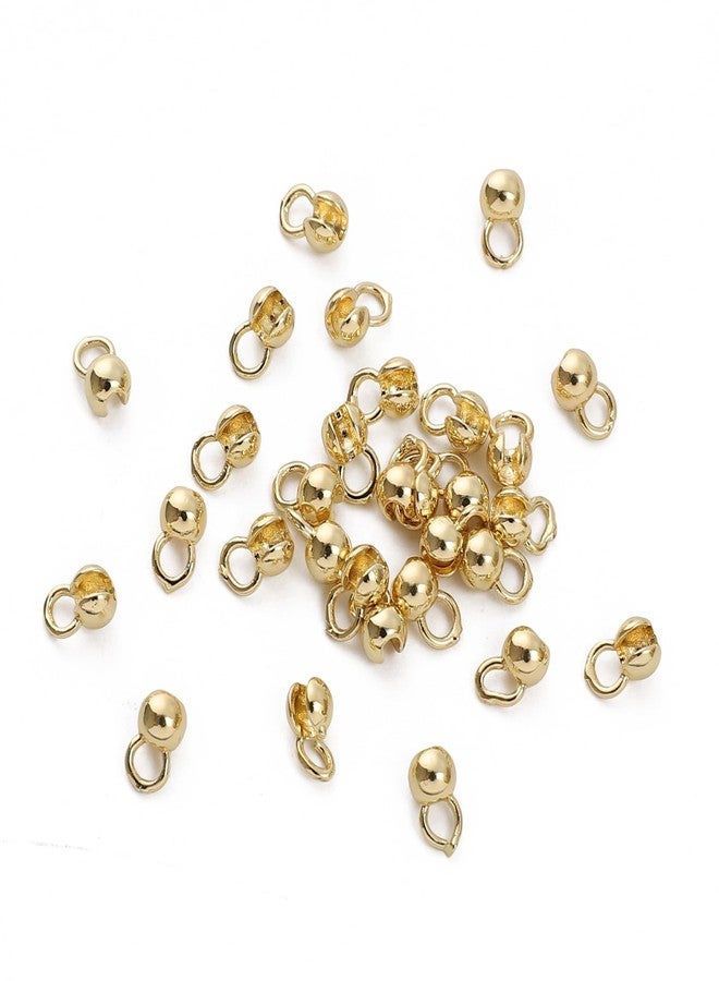BEADIA 14K Gold Plated Open Crimp Beads 4x6mm 30pcs for Jewelry Making Findings - Image 4