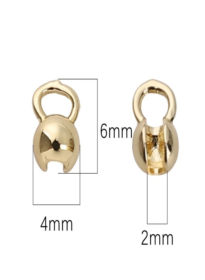 BEADIA 14K Gold Plated Open Crimp Beads 4x6mm 30pcs for Jewelry Making Findings - Image 2