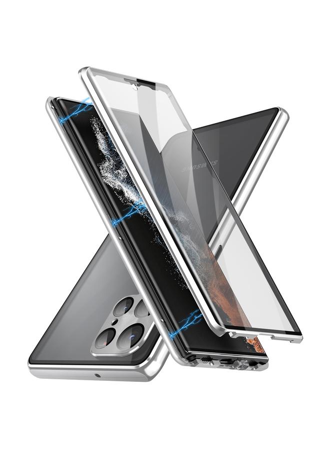 اس-توب جراب لهاتف Samsung Galaxy S24 Ultra 5G HD غطاء كامل مغناطيسي معدني من الزجاج المقوى - Image 1