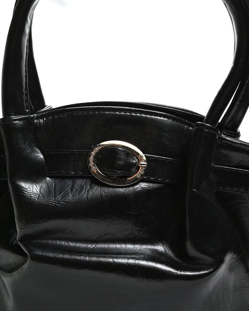 شنطة صغيرة جلد عصرية بمقبض مزدوج - Image 2