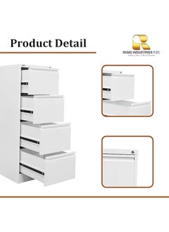 Steel 4 Drawers Filing Cabinet White 132x46.5x62cm - pzsku/ZB635DB421B3236317CCBZ/45/_/1715801042/d829c98d-5fde-4862-8433-c7777425f44f