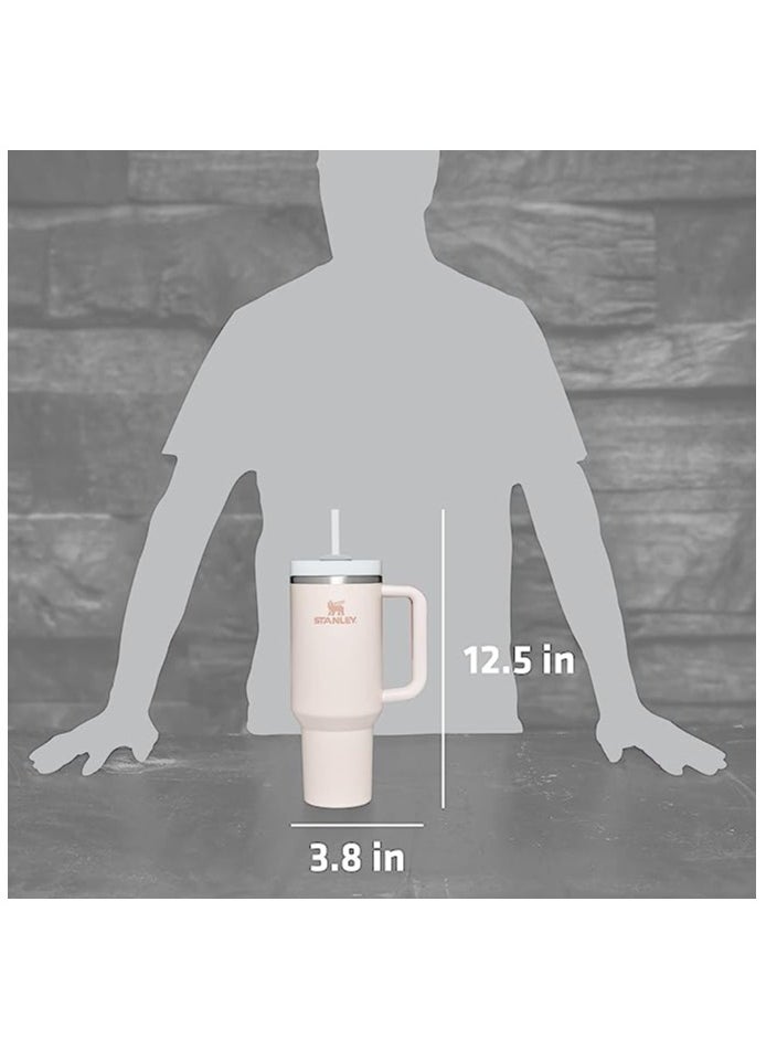 Stanly Stanley Quencher H2.0 FlowState Stainless Steel Vacuum Insulated Tumbler with Lid and Straw for Water, Iced Tea or Coffee, Smoothie and More, Rose Quartz, 40 oz  - Image 5