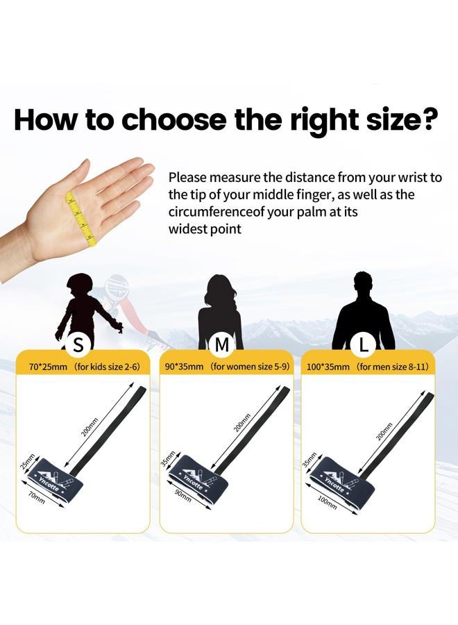 Yncotte Women's Elastic Wrist Glove Safety Strap for Skiing, Adjustable Glove Handcuff Leashes Comfortable for Hanging Gloves - Image 3