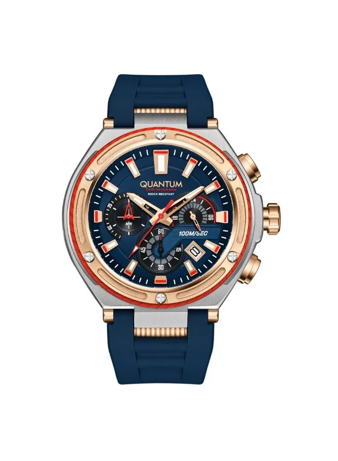 Quantum Men's Silicone Chronograph Watch HNG1010.599 - 50 mm