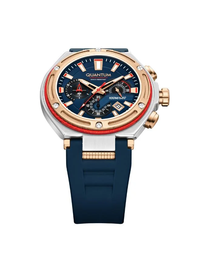 Quantum Men's Silicone Chronograph Watch HNG1010.599 - 50 mm