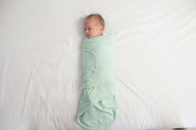 Miracle Blanket بطانية السواحل المعجزة - ساعد مولودك الجديد على النوم لفترة أطول - كيس نوم ناعم وآمن للرضع - بطانية سواحل سهلة الاستخدام لطفل هادئ (نعناعي) - Image 2