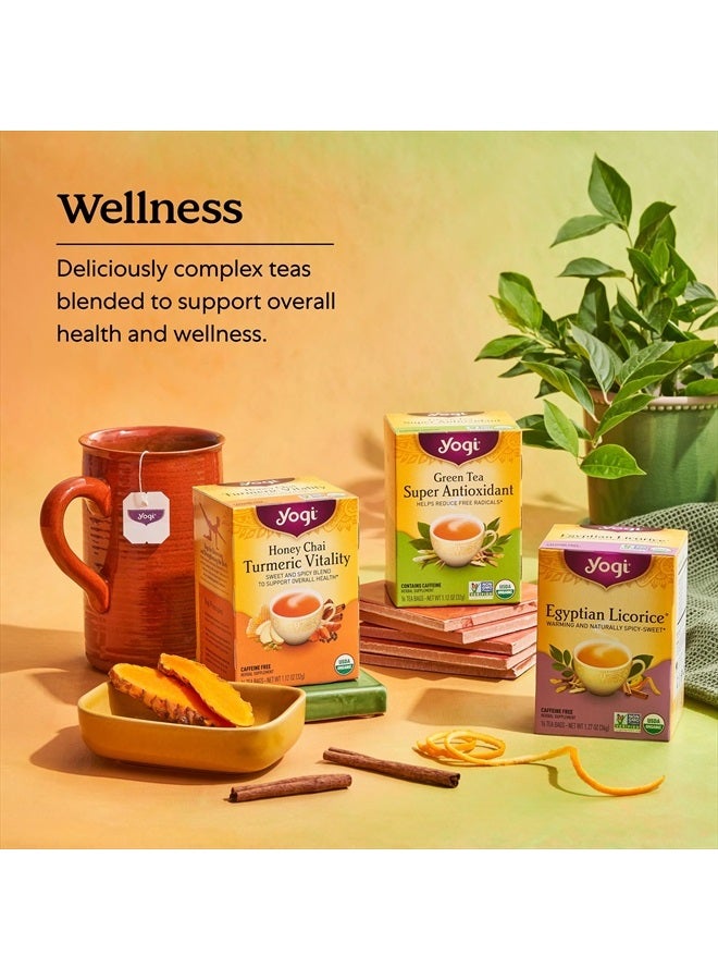 YOGI Tea - Egyptian Licorice Tea (6 Pack) - Warming and Naturally Spicy Sweet - Soothing and Caffeine Free - 96 Organic Herbal Tea Bags  - Image 5