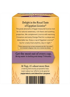 YOGI Tea - Egyptian Licorice Tea (6 Pack) - Warming and Naturally Spicy Sweet - Soothing and Caffeine Free - 96 Organic Herbal Tea Bags  - Image 2