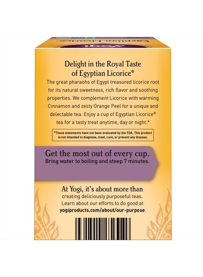YOGI Tea - Egyptian Licorice Tea (6 Pack) - Warming and Naturally Spicy Sweet - Soothing and Caffeine Free - 96 Organic Herbal Tea Bags  - Image 2